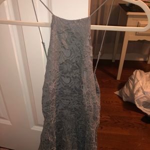 Gray lace dress